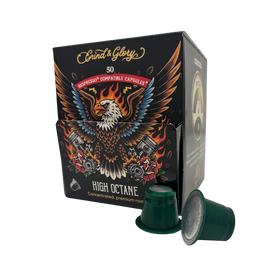 Grind & Glory High Octane Roast 50 Nespresso Compatible Capsules