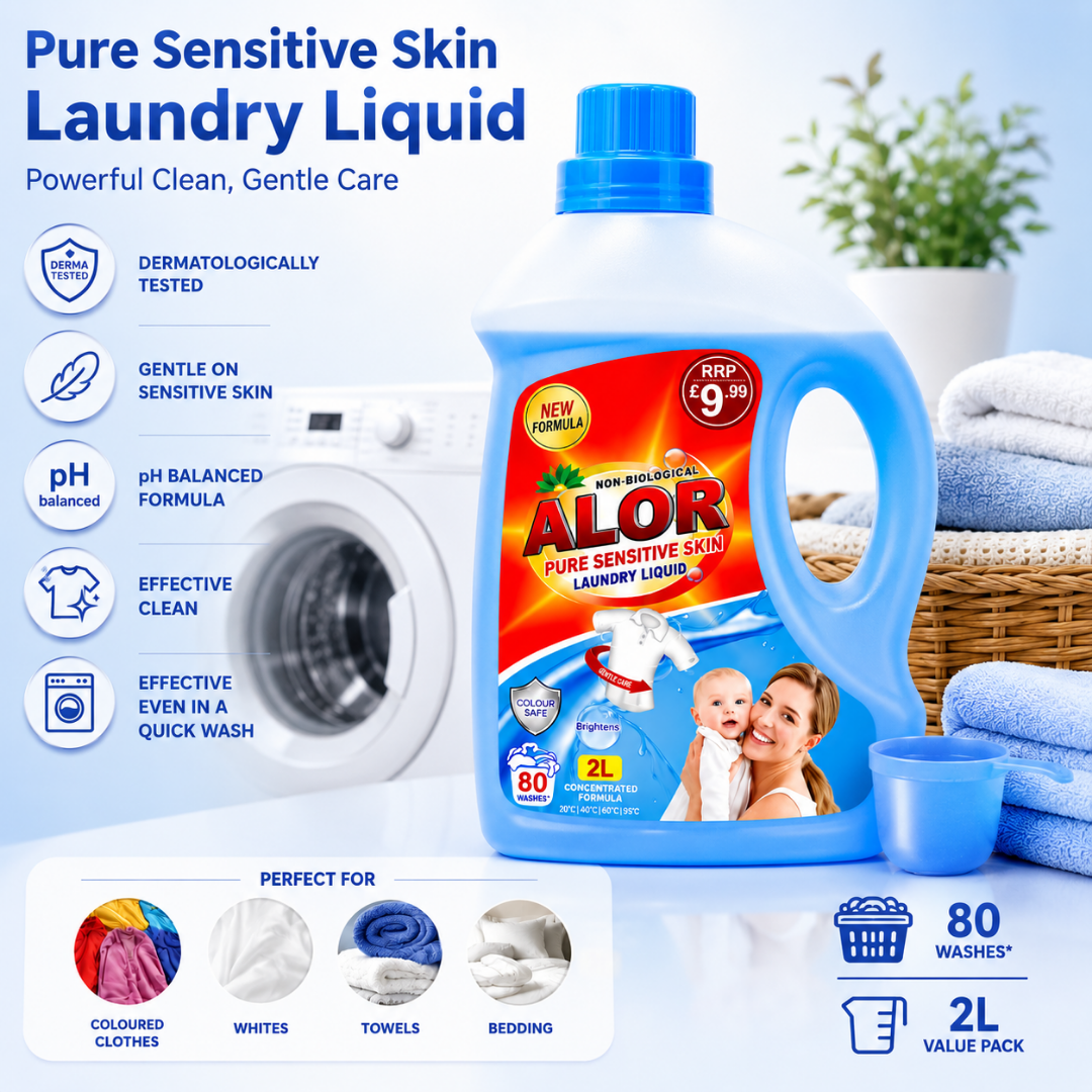 Alor Non Biological Laundry Liquid 80 Wash