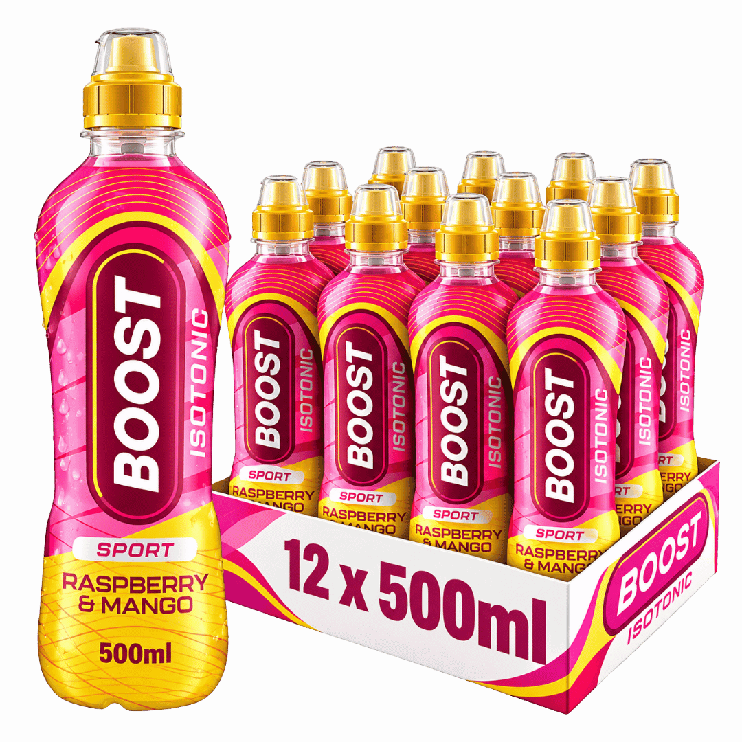 Boost Sport Isotonic Raspberry & Mango Drink 500ml Pack of 12