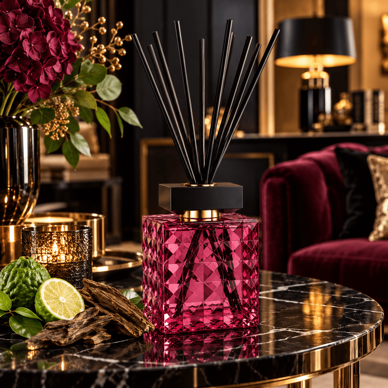 Maison Parfum Oud & Bergamot 1000ml Decanter Diffuser