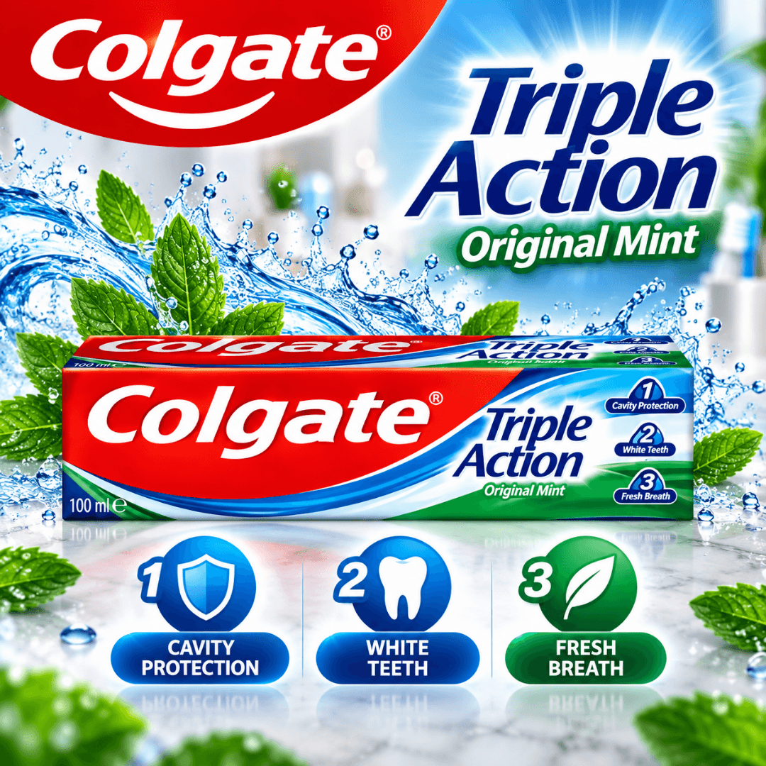Colgate Triple Action Original Mint Toothpaste 12 x 100ml Multipack