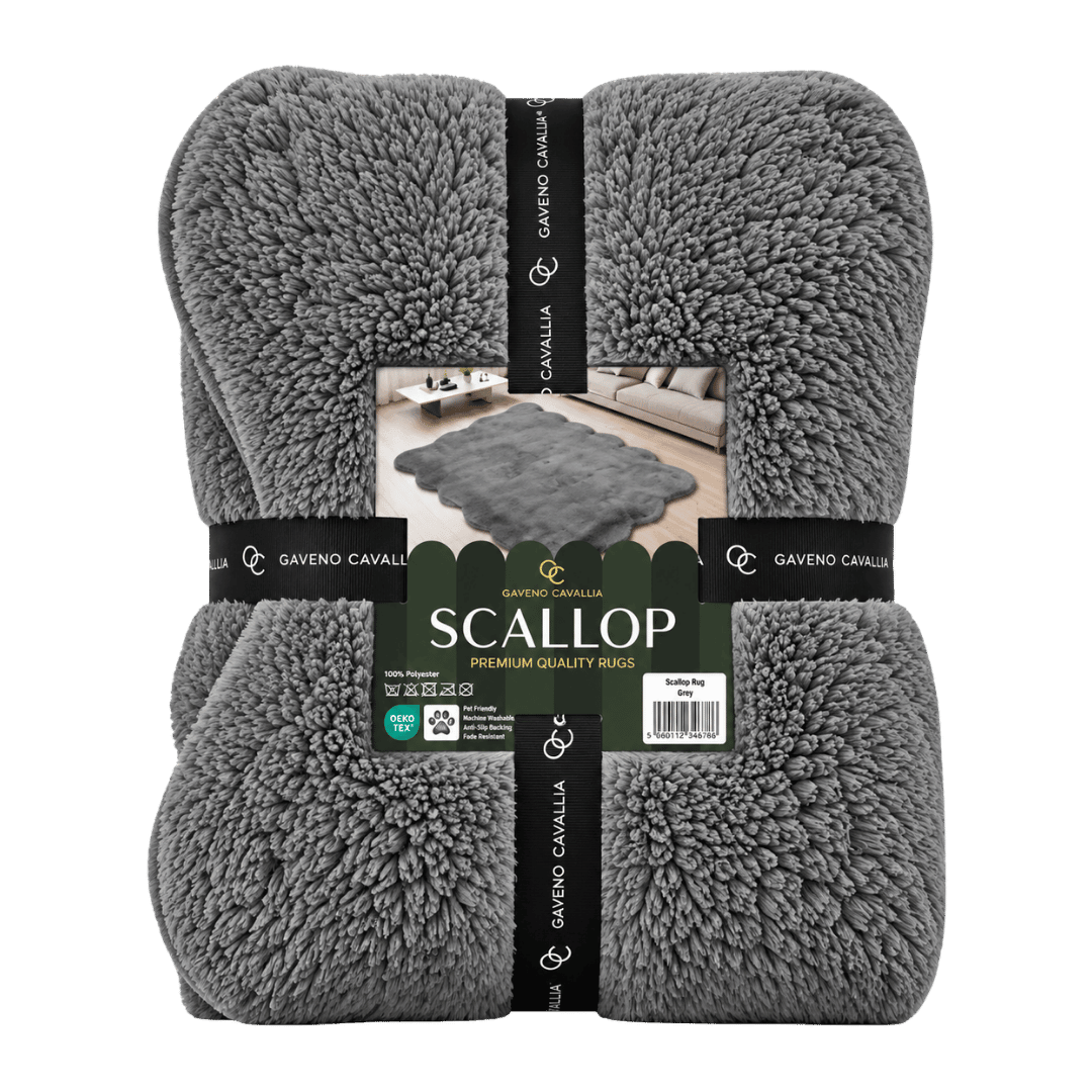 Gaveno Cavailia Scallop Rug 160x230 Charcoal