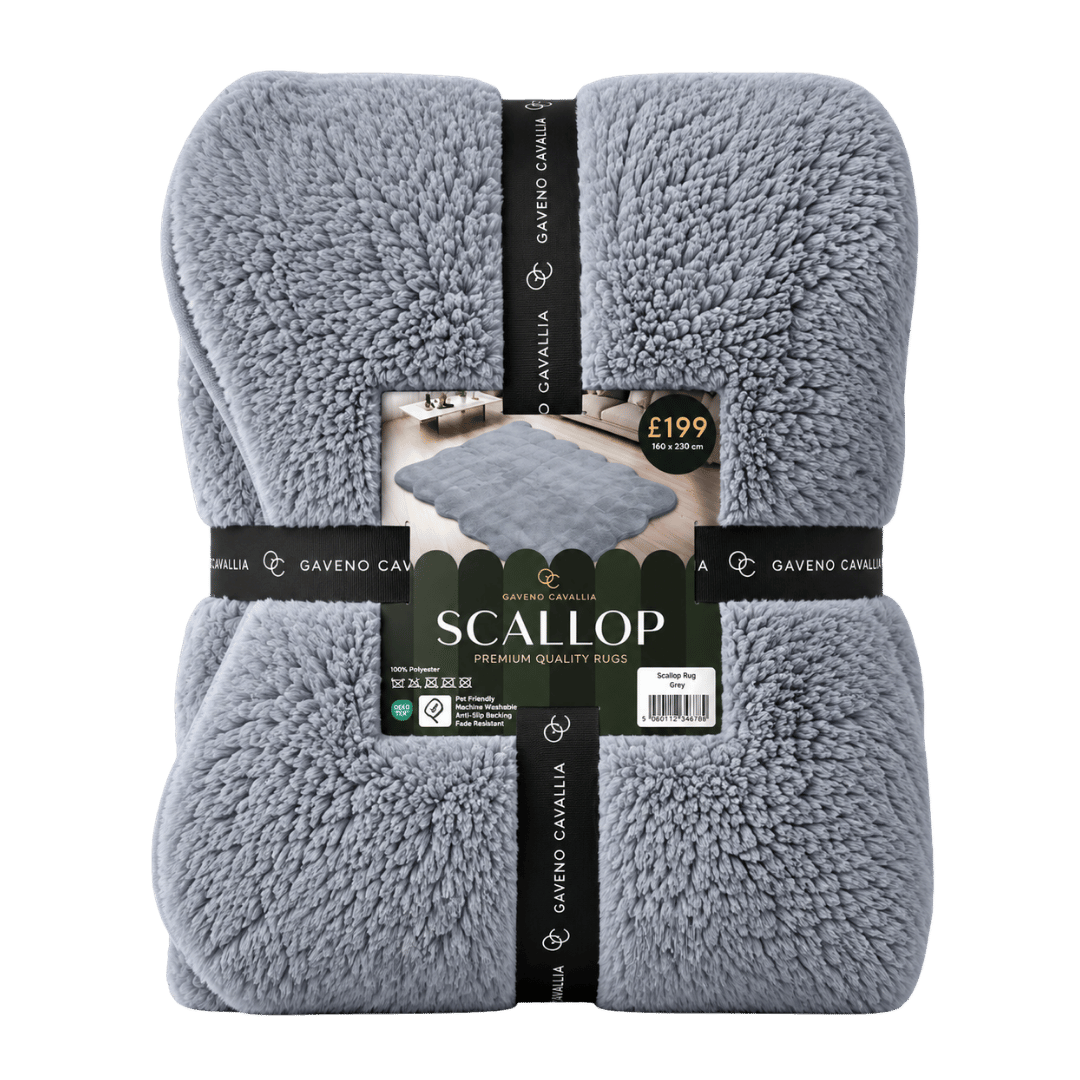 Gaveno Cavailia Scallop Rug 160x230 Grey