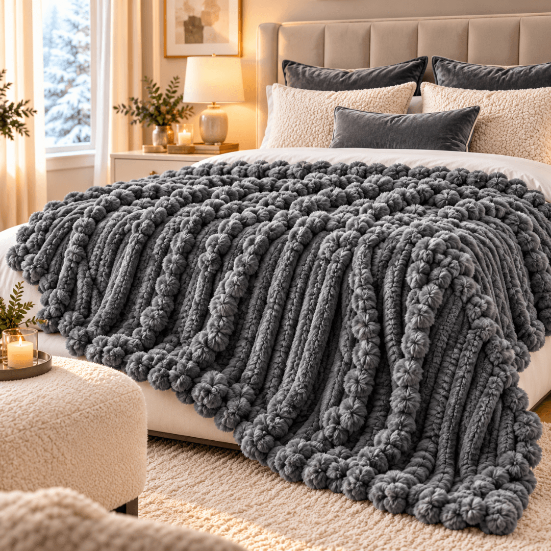 Gaveno Cavailia Supreme Ribbed Throw 150x200 Charcoal
