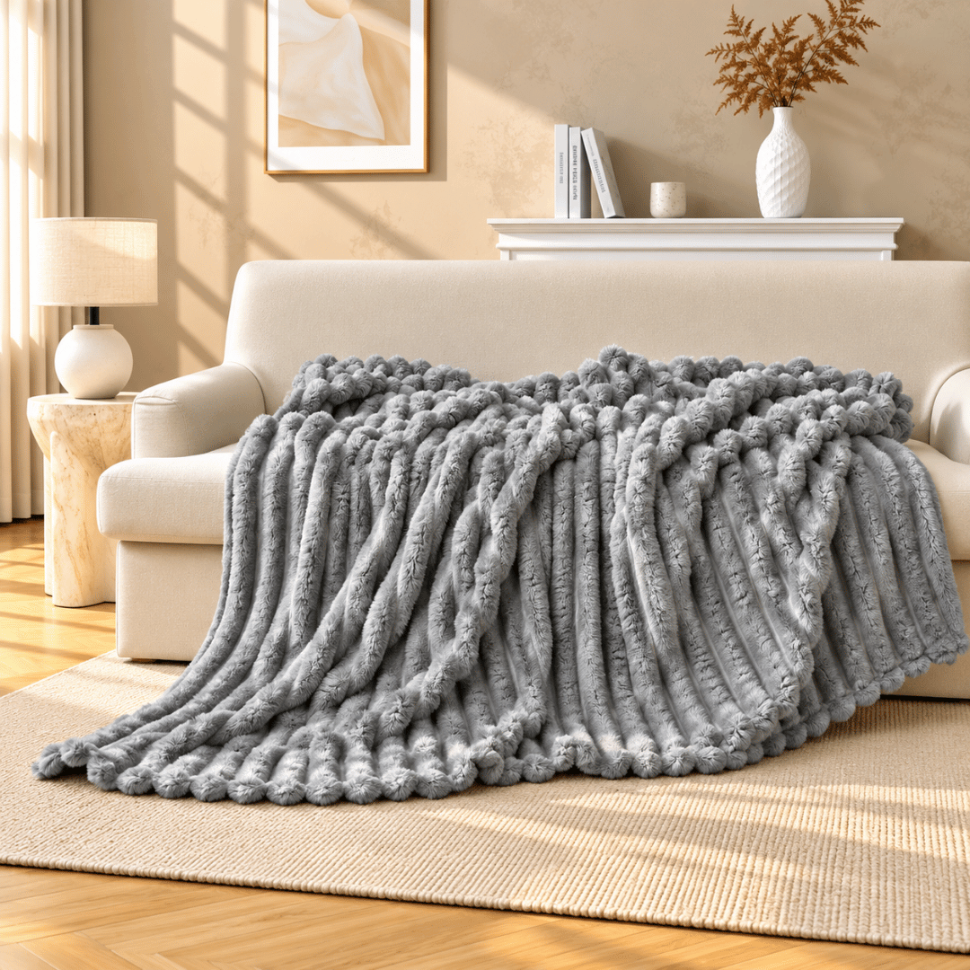 Gaveno Cavailia Supreme Ribbed Throw 150x200 Grey