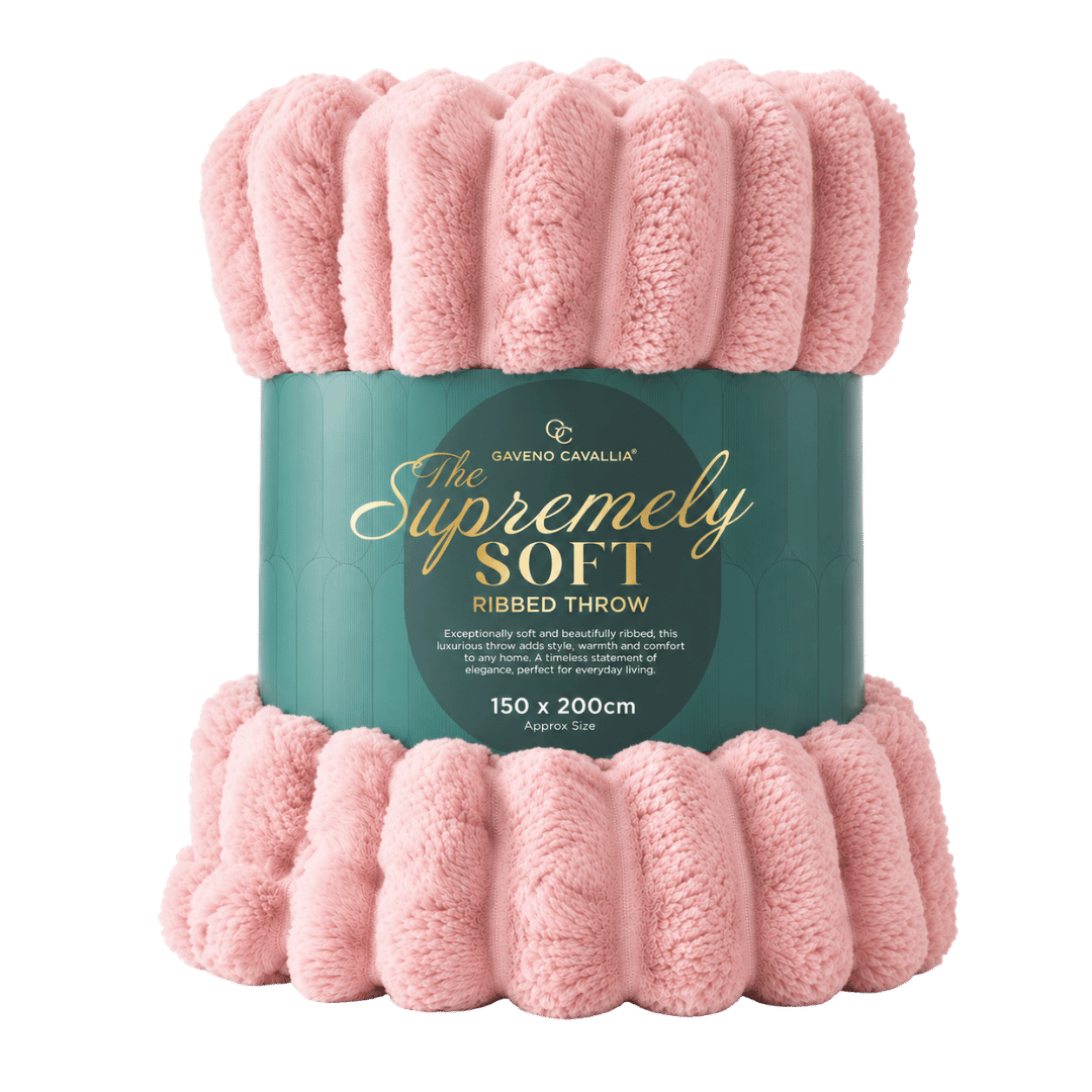 Gaveno Cavailia Supreme Ribbed Throw 150x200 Pink