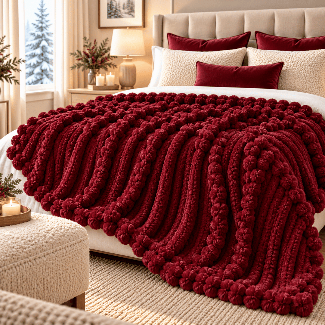 Gaveno Cavailia Supreme Ribbed Throw 150x200 Red