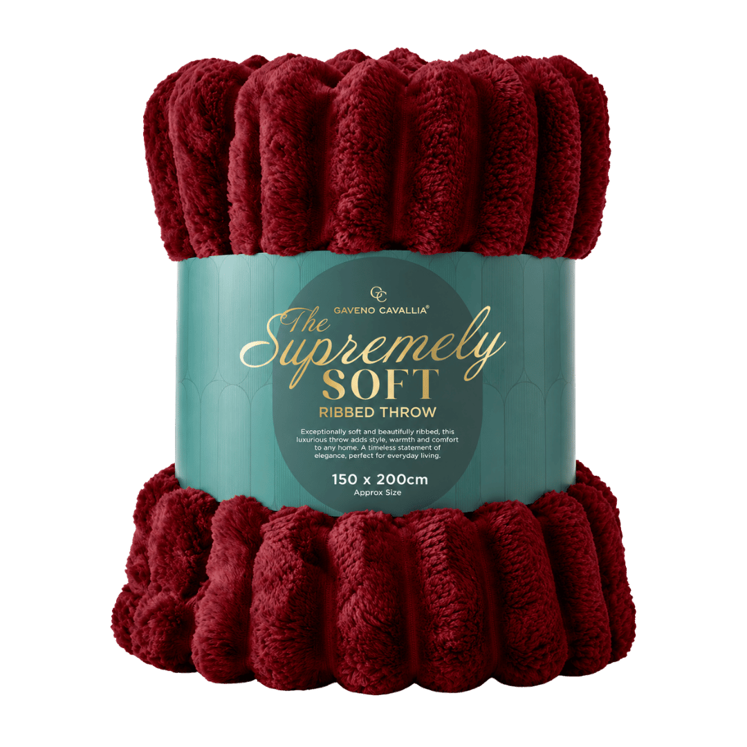 Gaveno Cavailia Supreme Ribbed Throw 150x200 Red