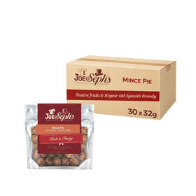 Joe & Seph Mince Pie Popcorn Snack Packs 30 x 32g
