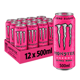 Monster Energy Ultra Rosa Zero Sugar 500ml Cans Pack of 12