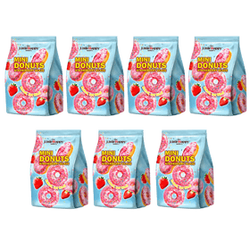 The Little Happy Bakery Mini Donuts Strawberry Glaze 7 x 200g