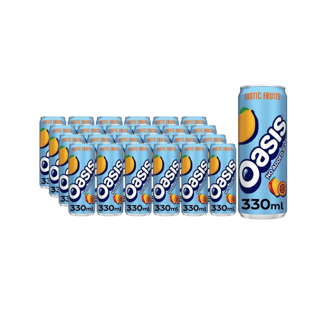 Oasis Exotic Fruits No Added Sugar 24 x 330ml