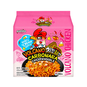 Paldo Volcano Carbonara Chicken Noodle 4 Pack