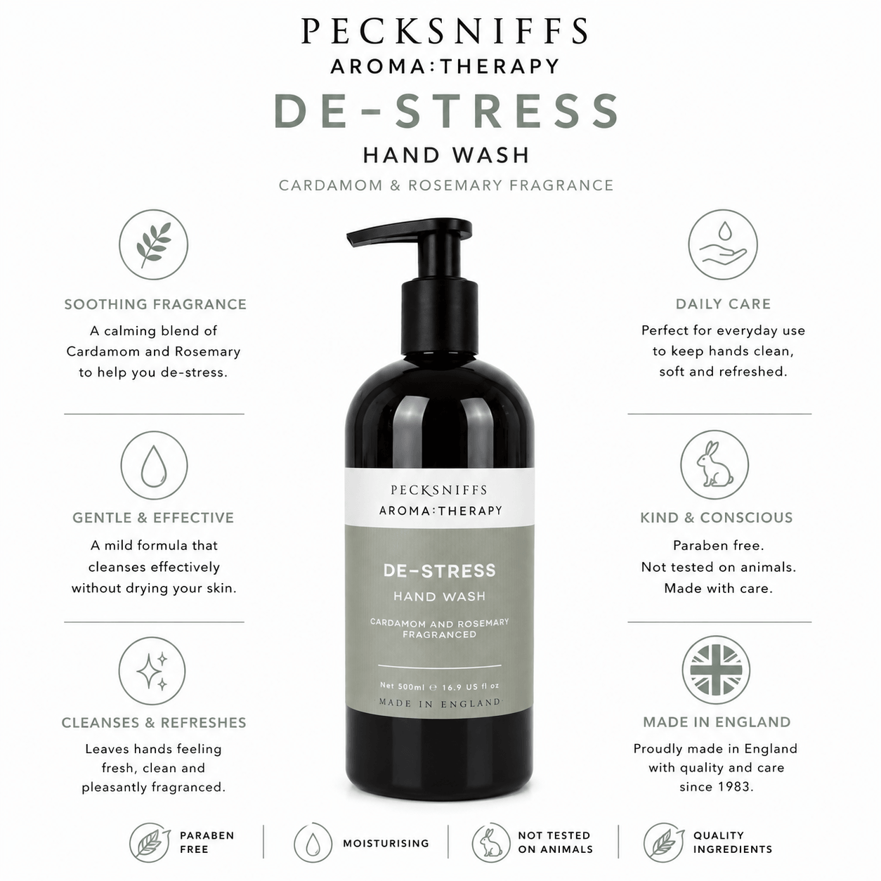 Pecksniffs Aroma:Therapy De-Stress Handwash 500ml