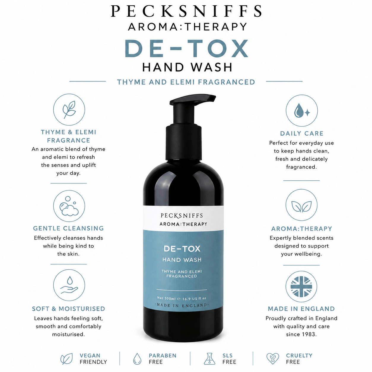 Pecksniffs Aroma:Therapy De-Tox Handwash 500ml