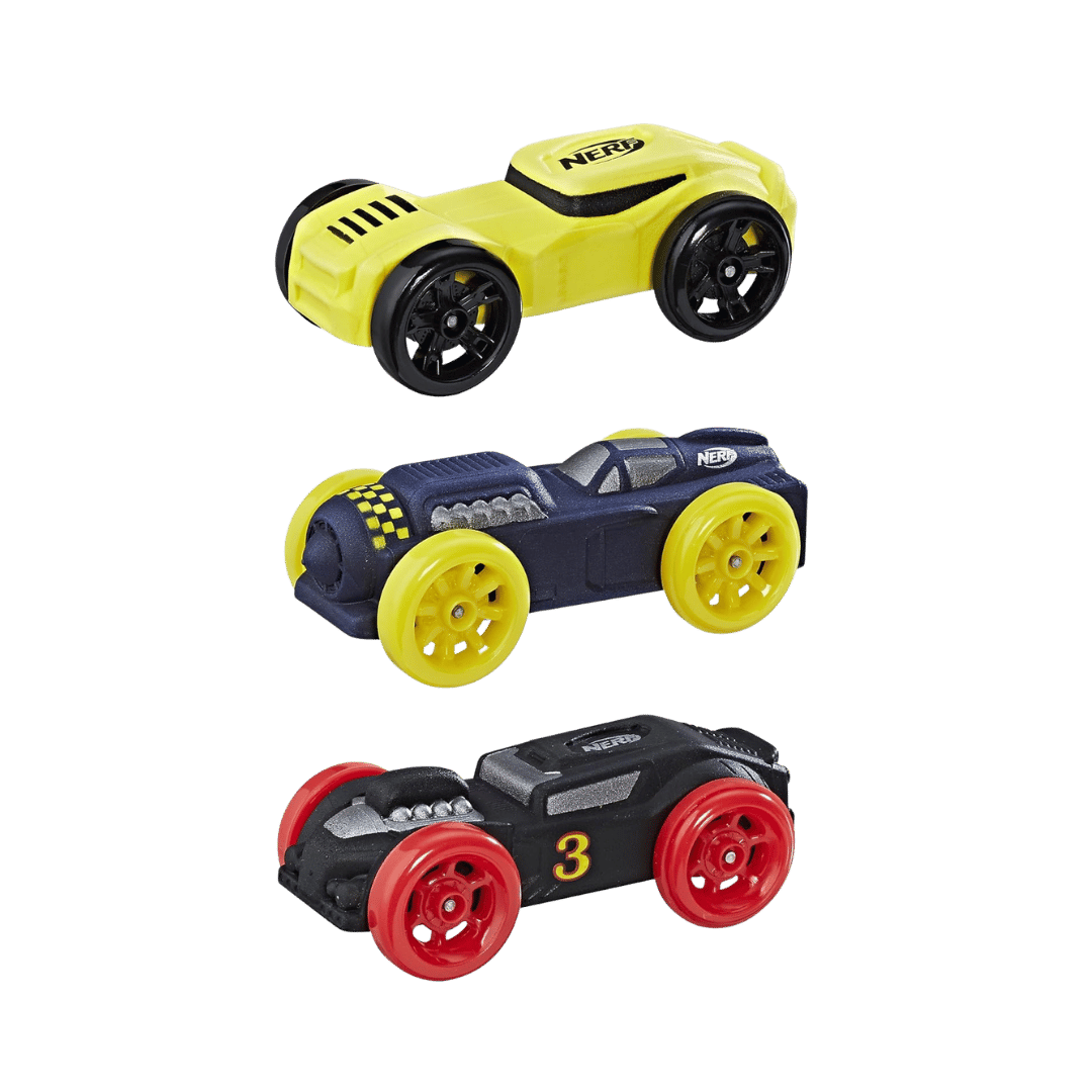 Nerf Nitro Soft Foam Toy Cars 3 Pack