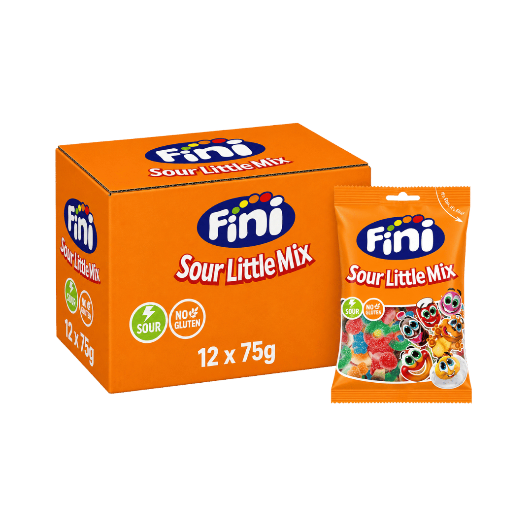 Fini Fizzy Sour Little Mix Chewy Sweets 12 x 75g