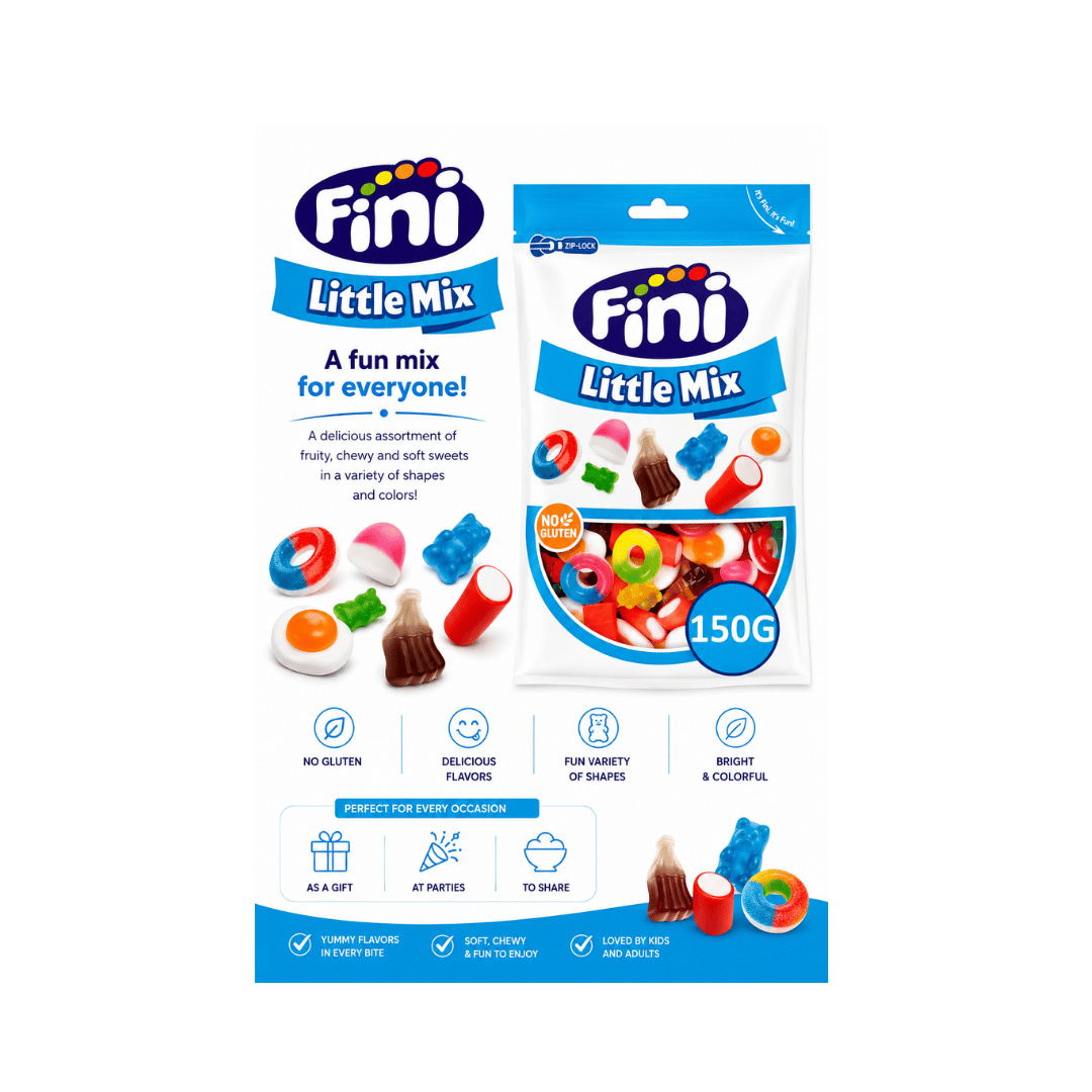 Fini Little Mix Assorted Fruity Chewy Sweets 16 x 150g