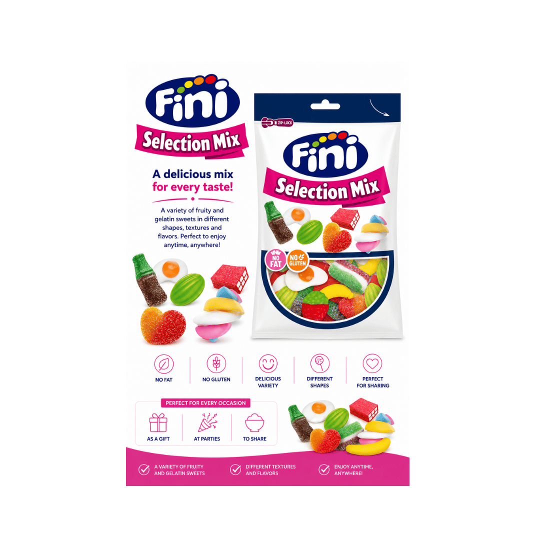 Fini Selection Mix Assorted Fruity Chewy Sweets 16 x 150g