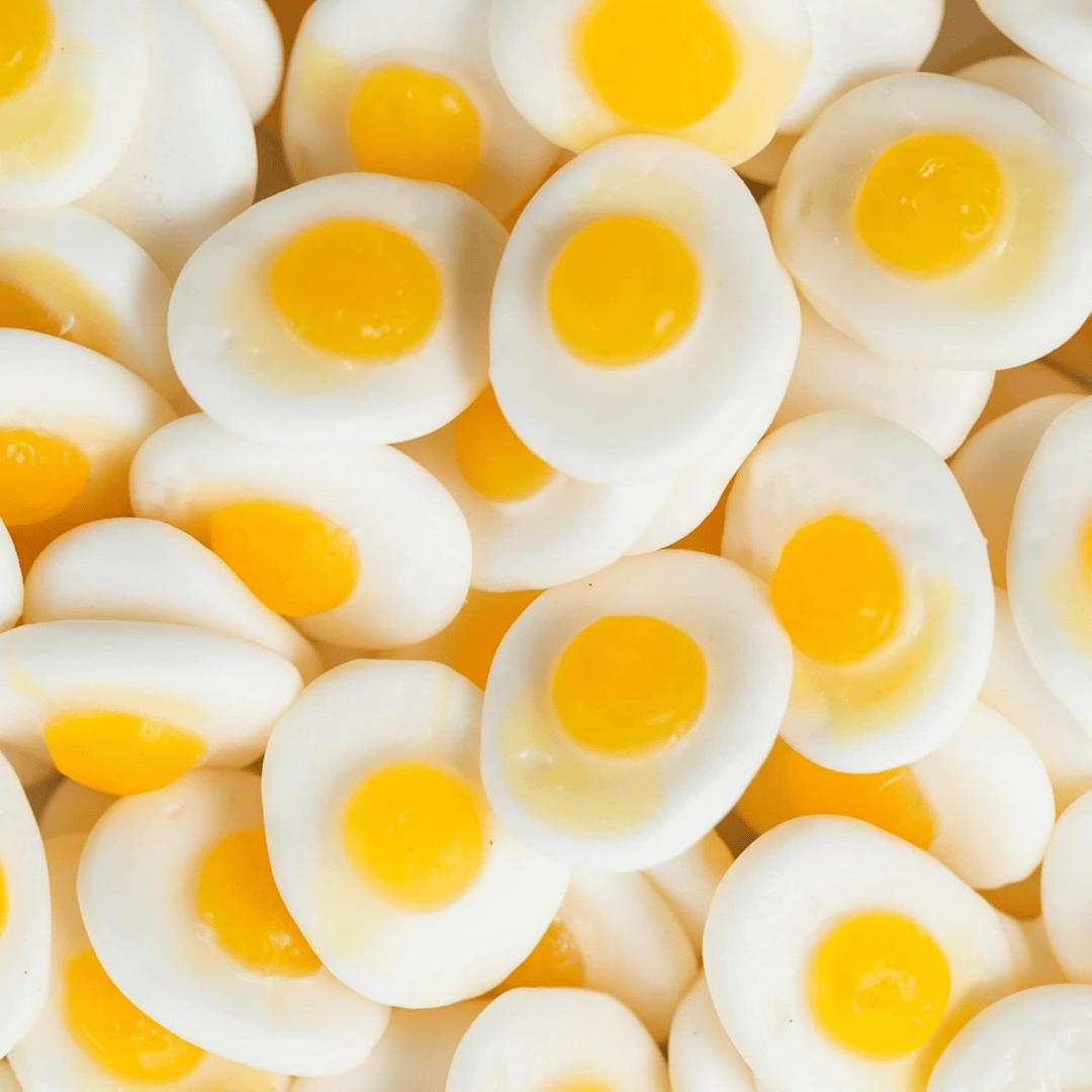 Mega Value Fried Eggs  Soft & Chewy Jelly Sweets 1kg