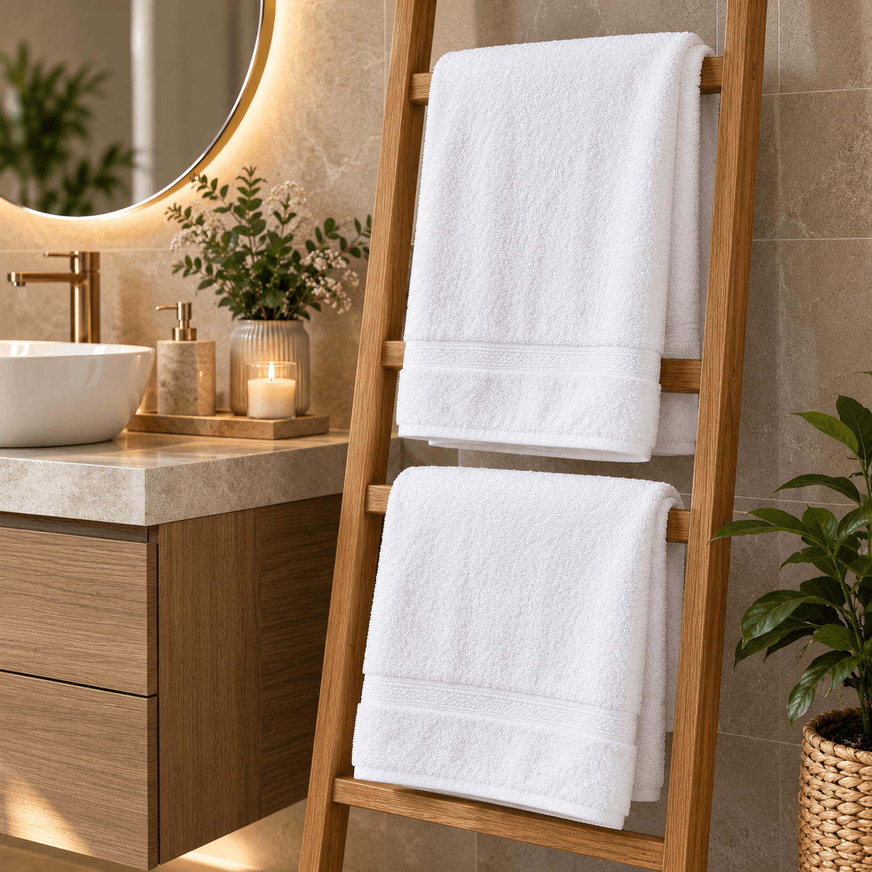 The Hotel Collection 100% Cotton Bath Towels White 2 Pack