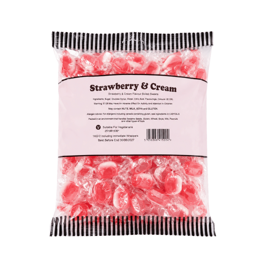 Strawberry & Cream Boiled Sweets 1kg